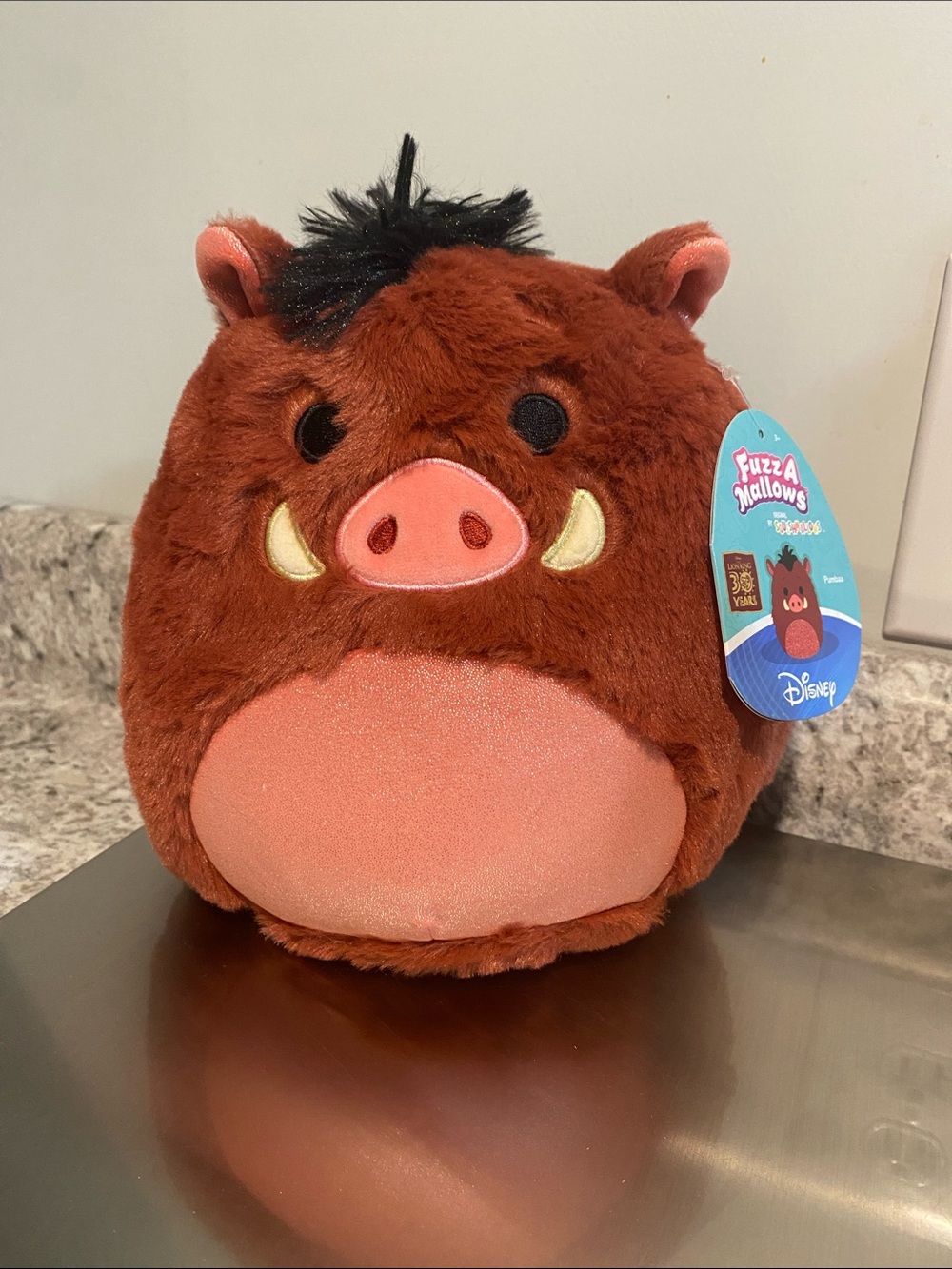 Disney Pumbaa Plush Accent Pillow - Rust and Pink